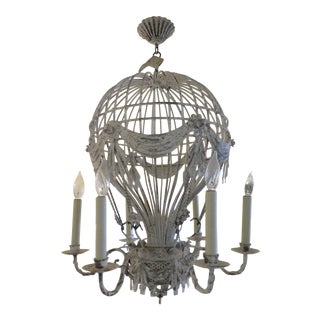 Wrought Iron Hot Air Balloon Chandelier For Sale