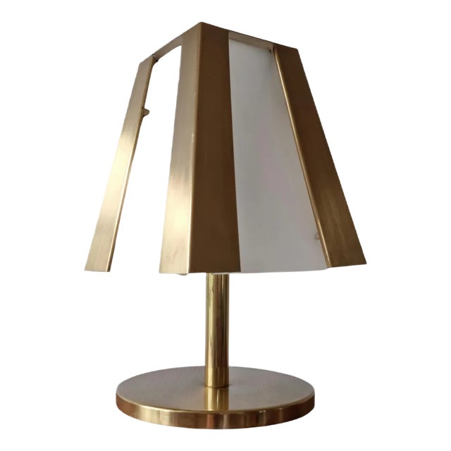 Large Mid-Century Brass Table Lamp, 1970s For Sale