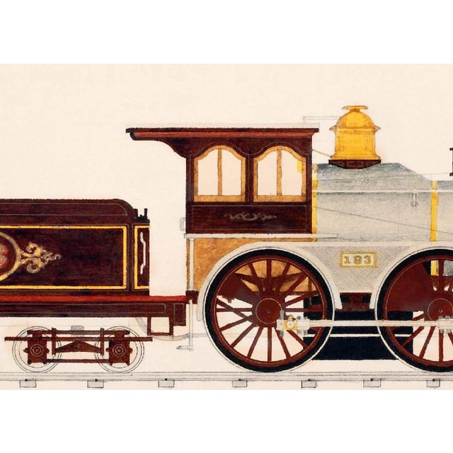 Halsey Reproduction Vintage Train Illustration Prints Set of 4 For Sale - Image 17 of 17