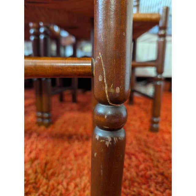 Vintage Tell City Chair Company Rush-Seat Dining Chairs Set of 7 For Sale - Image 15 of 16