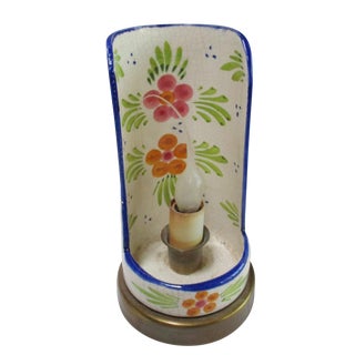 Boho Glam Ceramic Antique Candle Light For Sale