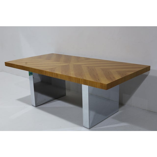 Milo Baughman Milo Baughman for Thayer Coggin Double Pedestal Dining Table in Walnut For Sale - Image 4 of 8