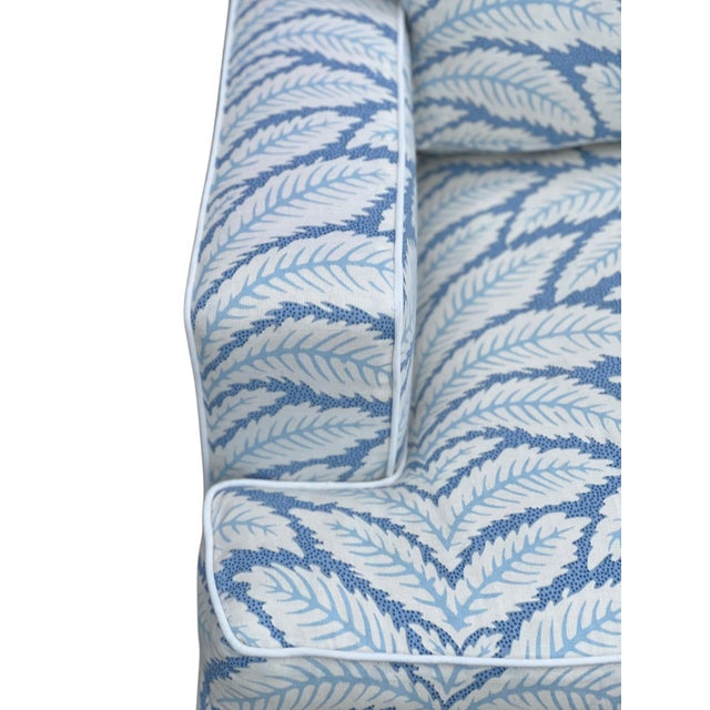 Pair of Baker Furniture Company Club Chairs in Brunschwig & Fils For Sale - Image 11 of 18