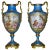 19th Century Sevre Urns Painted by e.f. Roger For Sale