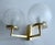 Mid-Century Modern Vintage Glass and Brass Sconces, Set of 2 For Sale - Image 3 of 18