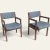 Mid Century Modern Blue Tweed Upholstered Walnut Arm Chairs- A Pair For Sale - Image 17 of 17