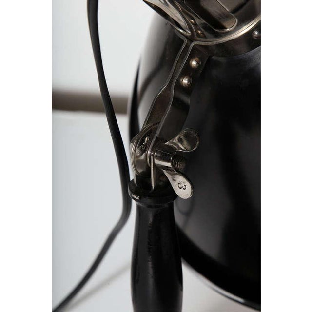 Early 20th Century Substantial Polysonn-Lampe Nickel Plate & Black Iron Table Lamp, 1920's For Sale - Image 5 of 10