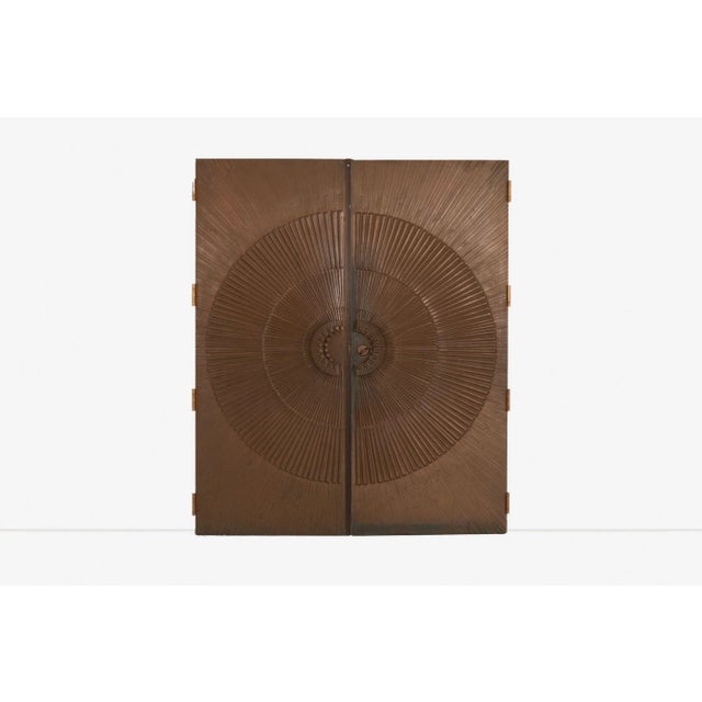 Bronze Billy Joe McCarroll and David Gillespie Bronze Brutalist Heroic Sunburst Doors 1970's For Sale - Image 8 of 12