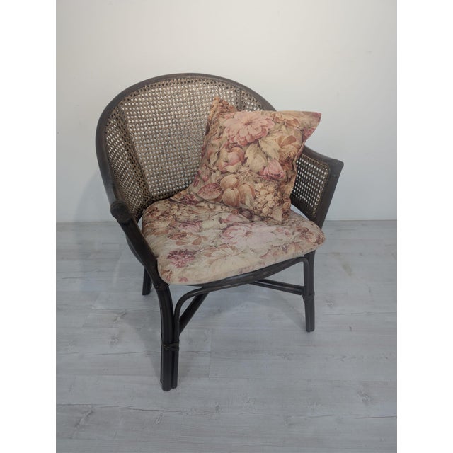 Vintage Armchair with Raffia and Viennese Weave For Sale - Image 16 of 16