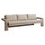 Textile Rare Italian Leather 3-Seat Sofa by Marzio Cecchi, 1970s For Sale - Image 7 of 12