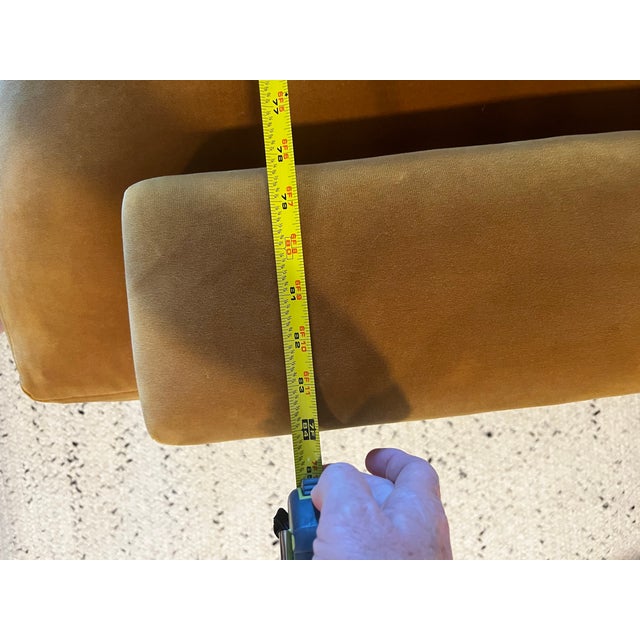 2010s Roman Thomas (Palmer) Sofa / Rose Uniacke Java Cotton Velvet Gently Used Down Sofa For Sale - Image 5 of 12