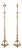 Modern Brass Tripod Floor Lamps, Pair For Sale