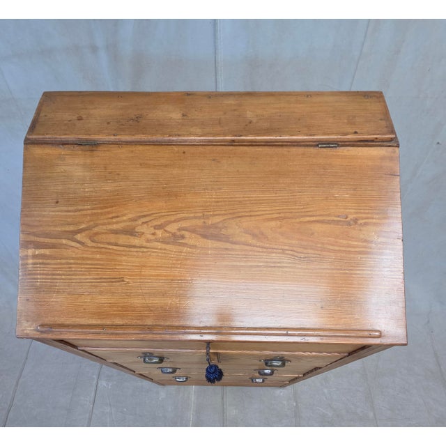 Antique Circa 1900 English Pine Schoolmaster's Standing Desk With Storage For Sale In Denver - Image 6 of 14