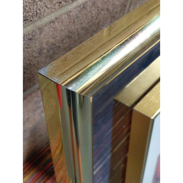 Orange Framed Signed Amram Ebgi "Shabbot Table" Limited-Edition Lithograph 39/50 For Sale - Image 8 of 10