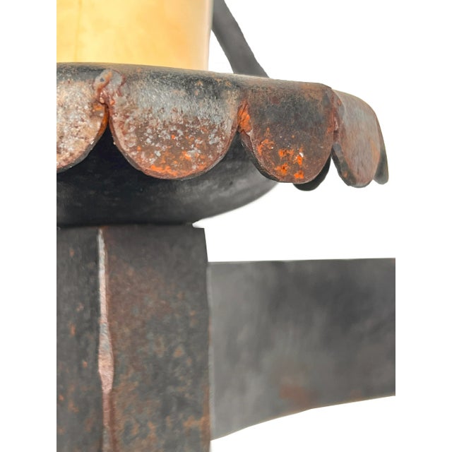 Late 19th Century Forged Iron Sconce With Scalloped Bobeche For Sale In Atlanta - Image 6 of 6