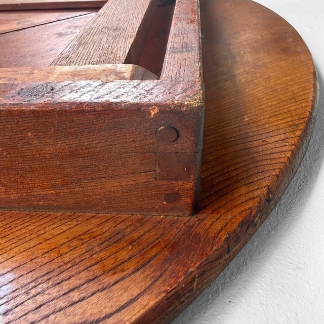 Wood Round Wooden Chabudai Low Table, Japan, 1930s For Sale - Image 7 of 12