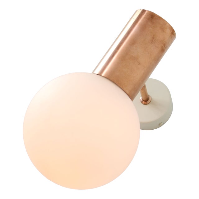 Vintage Italian Copper Wall Lamp For Sale