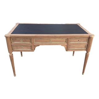 Classic French Louis XVI Style Mahogany Desk Stripped & Sanded For Sale