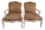 1990s French Louis XV Style Custom Pair of Paint Frame Fauteuils Lounge Chairs For Sale