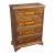 Late 19th Century Italian Provincial Walnut Four Drawer Chest Nightstand For Sale