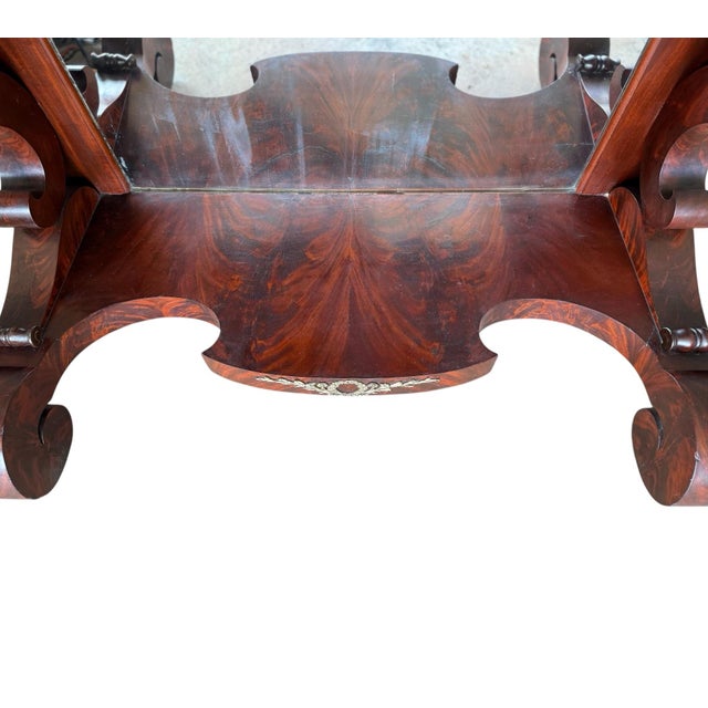 Mid 19th Century 1830s American Classical Pier Table in Mahogany Attributed to Meeks For Sale - Image 5 of 12