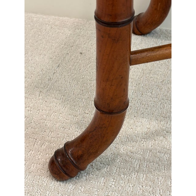 Antique Aesthetic Movement Faux Bamboo Chinoiserie Style Side Table With Drawer For Sale - Image 13 of 18