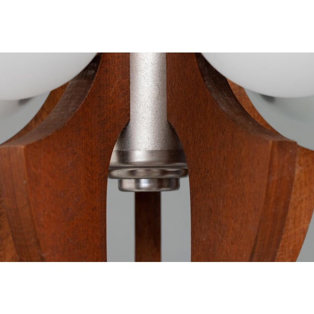 Brown Mid-Century Modern Pendant Light from Elektrofem, 1970 For Sale - Image 8 of 9