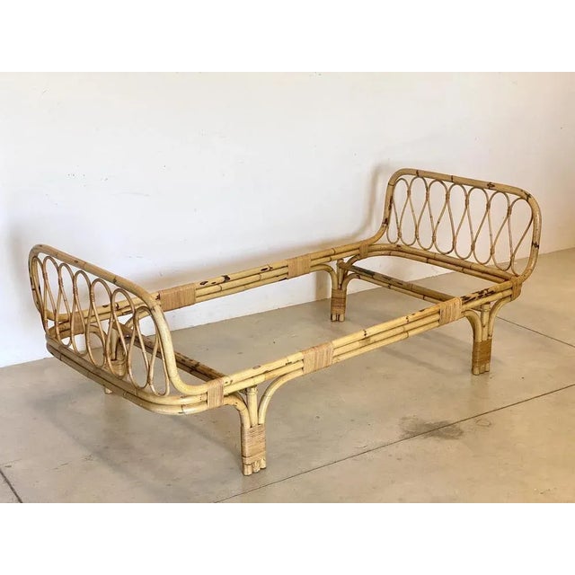 Bamboo Bed, 1970s For Sale - Image 10 of 11
