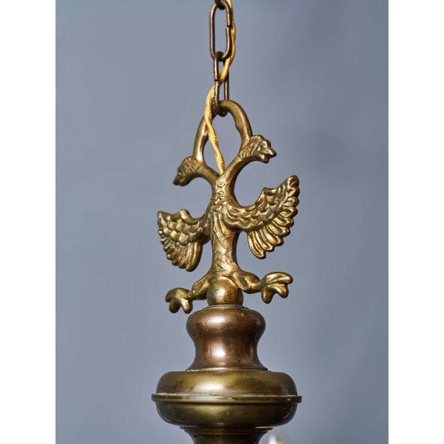 2000 - 2009 Flemish Brass 8-Armed Chandelier For Sale - Image 5 of 9