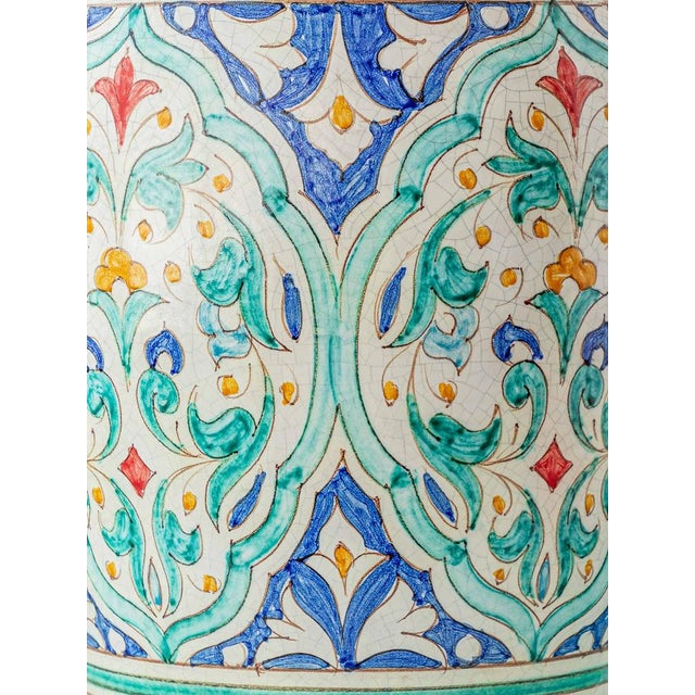 Spanish Andalusian Ceramic Table Lamp by Al Yarrar For Sale - Image 14 of 18