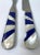 Modern Late 20th Century Santa Fe Stoneworks Lapis Lazuli & Mother of Pearl Inlaid Cutlery Carving Set For Sale - Image 3 of 10