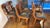 Traditional Set of 6 Hickory Chair–Style American Empire Dining Chairs With Unique Floral Needlepoint For Sale - Image 3 of 12