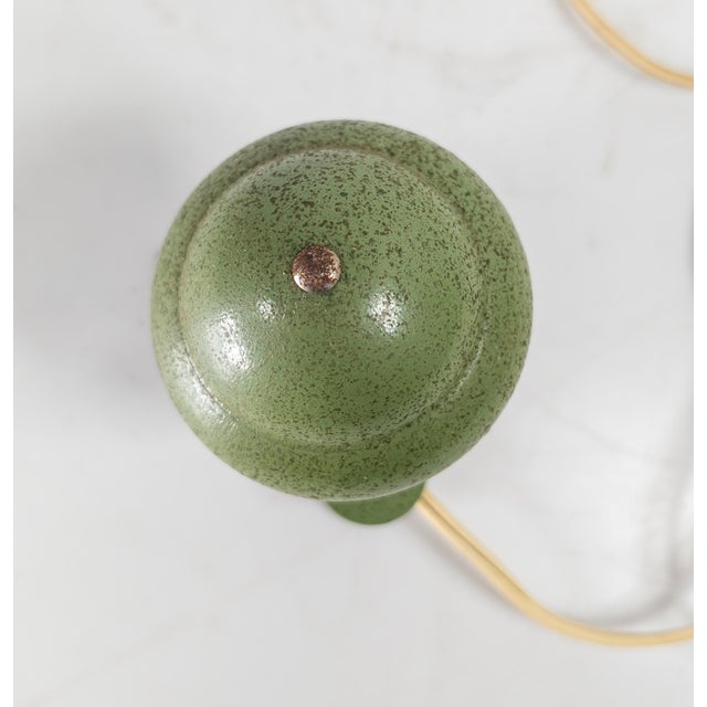 Mid-Century Modern Art Deco Style Enamel Metal Clip on Reading Light For Sale - Image 9 of 13