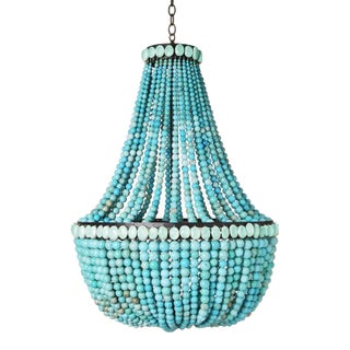 Marjorie Skouras Celeste Turquoise Empire Chandelier For Sale