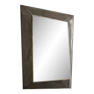1980s Post Modern Asymmetrical Mesh Wall Mirror