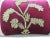 Antique red silk velvet applique bolster decorative pillow. 18th century metallic threads Persian embroidery applied onto...