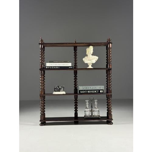 French Bobbin Bookcase, 1900s For Sale - Image 14 of 16