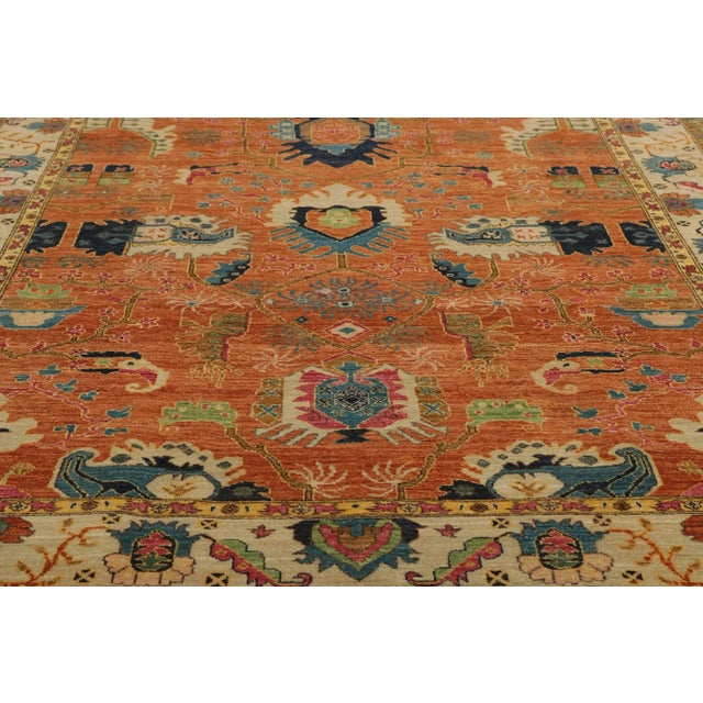 Orange Oushak Rug - 06'01 X 09'03 For Sale - Image 4 of 10