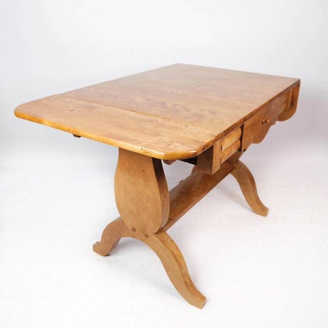 Birchwood Dining Table with Extensions, 1840s For Sale - Image 3 of 14