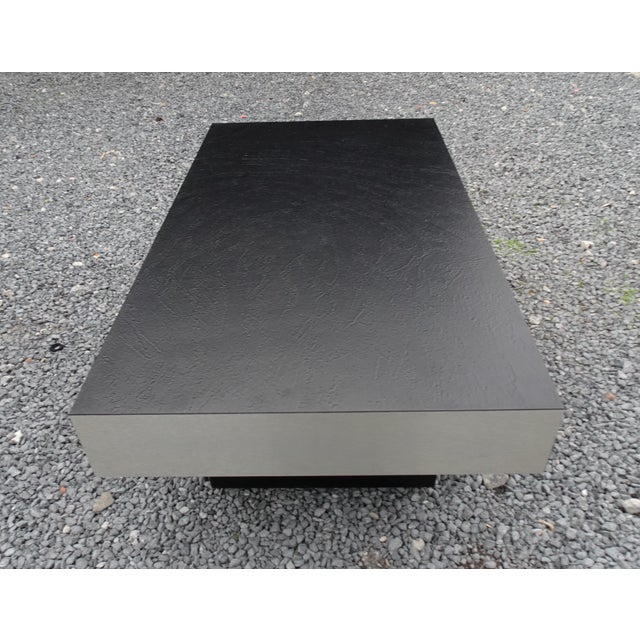 Mid-Century Modern Minimalist Brushed Aluminium Coffee Table from Roche Bobois, 1970s For Sale - Image 3 of 18