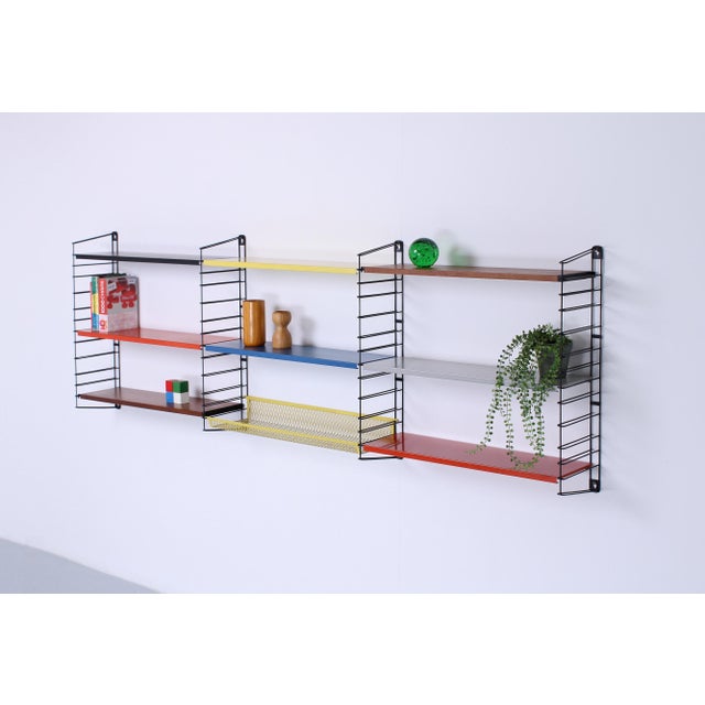 Contemporary Modular Metal Wall Rack by A.D. Dekker for Tomado, 1950s, Set of 13 For Sale - Image 3 of 18