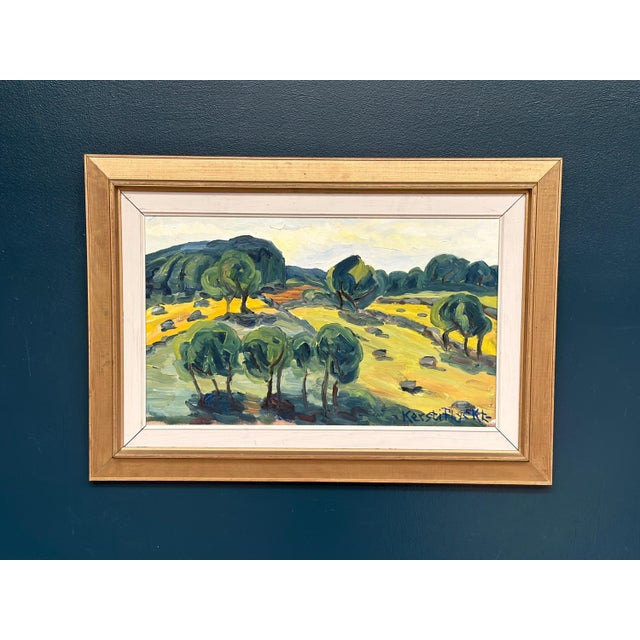 Kerstin Flyckt, Trees, 1950s, Oil on Panel, Framed For Sale - Image 11 of 17