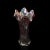 Red Circa 1940 Small Vintage Decorative English Carnival Glass Flower Vase For Sale - Image 8 of 13
