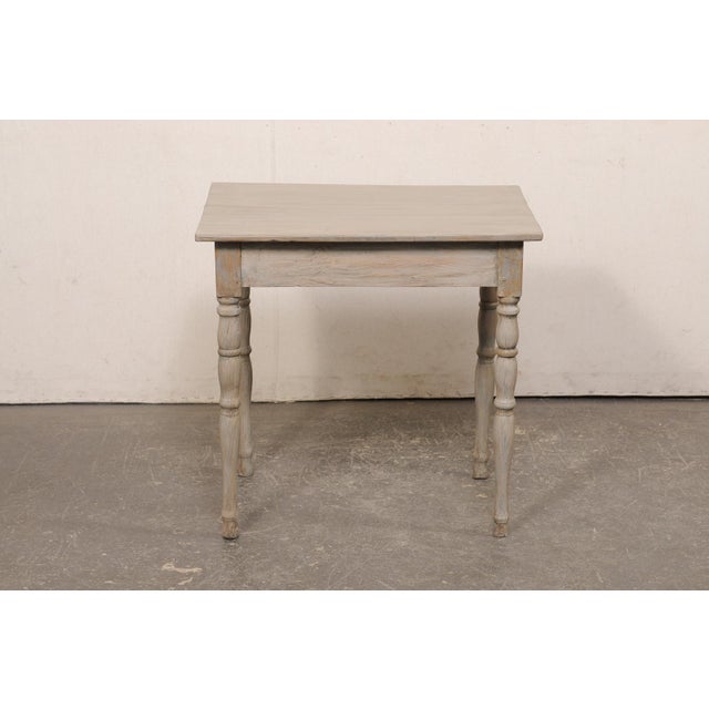 French Painted Oak Accent Table, 19th C. For Sale - Image 9 of 11