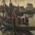 Antique Framed Oil Painting on Canvas by A. Sengier (1886-1964) 'Sailboats at the Quay' For Sale - Image 11 of 16