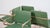 Metal Hollywood Regency Chairs in Green Fabric and Gold Metal, 1970s, Set of 4 For Sale - Image 7 of 14