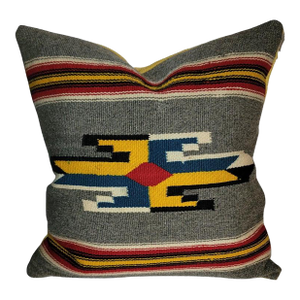 Late 20th Century Mexican American Serape Pillow