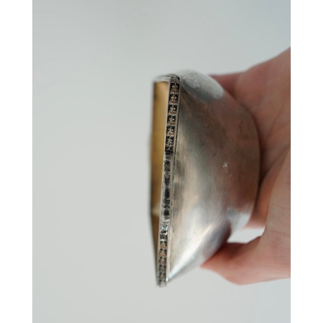 Art Deco Square Pocket Ashtray in Silver Metal from Km, 1930s For Sale - Image 3 of 18