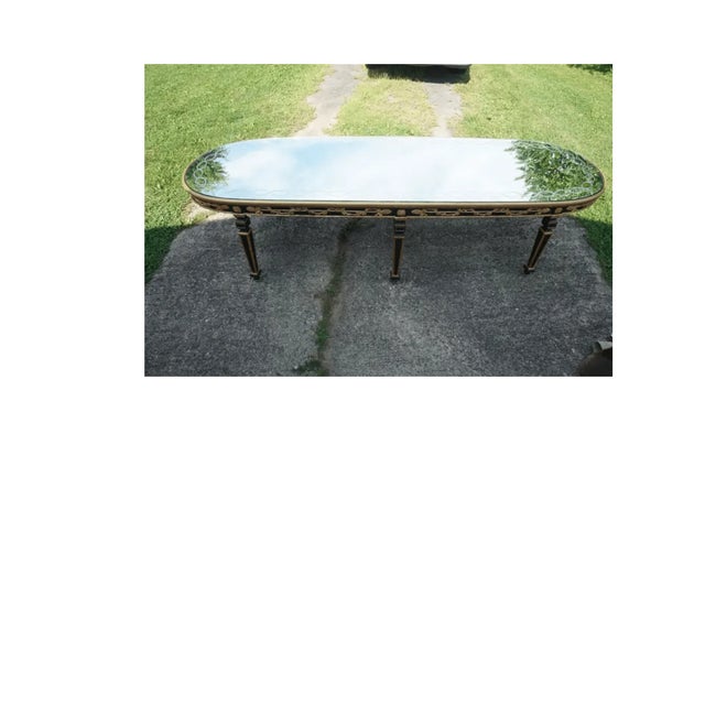 1940s Vintage Italian Louis XVI Giltwood Mirrored Dining Table, Circa 1940 For Sale - Image 5 of 6