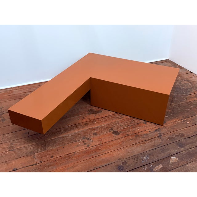 Paint Minimalist Lacquer Floating Coffee Table in the Manner of Donald Judd, 1970 For Sale - Image 7 of 14